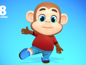 monkey chimp primate animated rigged Modelo 3D