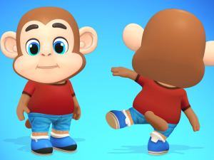 monkey chimp primate animated rigged Modelo 3D