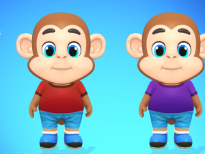 monkey chimp primate animated rigged Modelo 3D