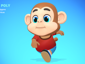 monkey chimp primate animated rigged Modelo 3D