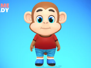 monkey chimp primate animated rigged 3D Model