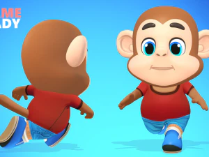 monkey chimp primate animated rigged 3D Model