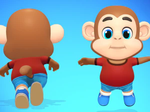 monkey chimp primate animated rigged 3D Model