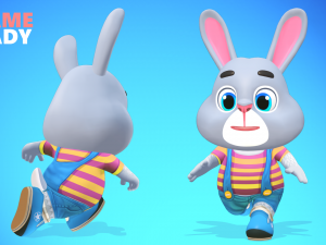 rabbit bunny hare animated rigged 3D Model