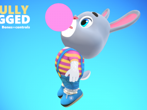 rabbit bunny hare animated rigged 3D Model