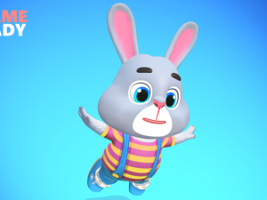 rabbit bunny hare animated rigged 3D Model
