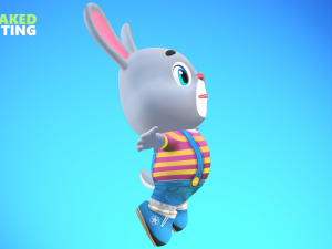 rabbit bunny hare animated rigged 3D Model