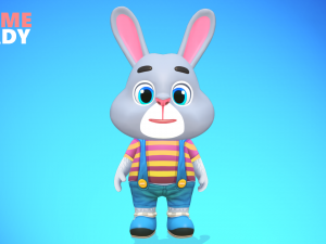 rabbit bunny hare animated rigged 3D Model
