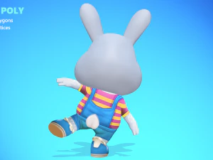 rabbit bunny hare animated rigged 3D Model