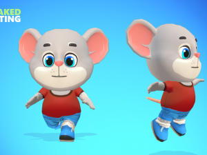 mouse rat rodent grey animated rigged Modelo 3D