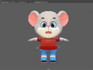 mouse rat rodent grey animated rigged 3D Model