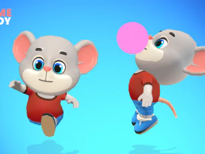 mouse rat rodent grey animated rigged 3D Model