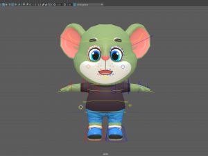mouse rat rodent green animated rigged Modelo 3D