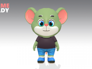 mouse rat rodent green animated rigged Modelo 3D