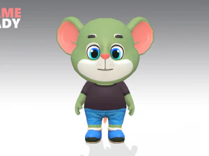 mouse rat rodent green animated rigged 3D Model