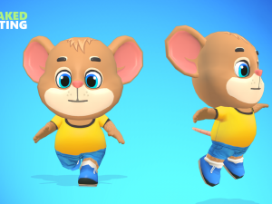 mouse rat rodent brown animated rigged 3Dモデル