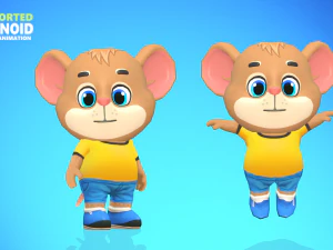 mouse rat rodent brown animated rigged 3D Model