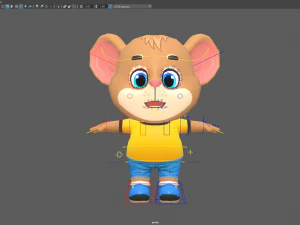 mouse rat rodent brown animated rigged 3D Model