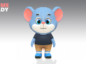 mouse rat rodent blue animated rigged Modèle 3D