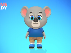 Orso koala animato truccato Modello 3D