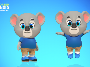 koala bear animated rigged Modèle 3D