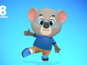 koala bear animated rigged Modèle 3D
