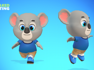koala bear animated rigged Modèle 3D