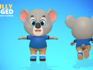 koala bear animated rigged Modèle 3D