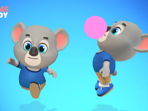 Orso koala animato truccato Modello 3D