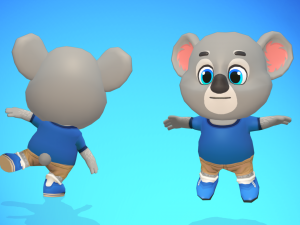 koala bear animated rigged Modèle 3D