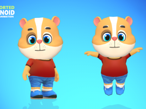 hamster guinea pig mouse animated rigged 3Dモデル