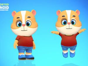 hamster kobay fare animasyonlu hileli 3D Model