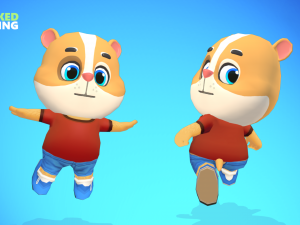 hamster guinea pig mouse animated rigged Modelo 3D