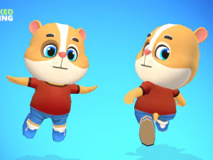 hamster guinea pig mouse animated rigged 3D Model