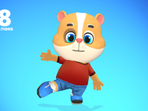 hamster guinea pig mouse animated rigged Modelo 3D