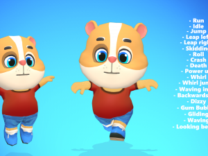 hamster guinea pig mouse animated rigged Modelo 3D