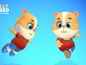 hamster guinea pig mouse animated rigged Modelo 3D