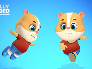 hamster guinea pig mouse animated rigged 3D Model