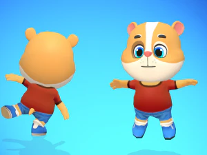 hamster guinea pig mouse animated rigged 3D Model