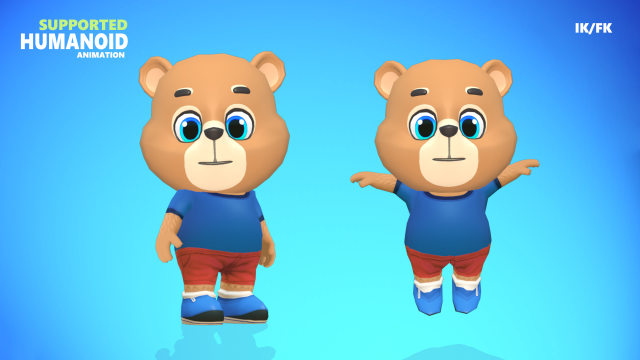 bear grizzly animated rigged Modello 3D .c4d .max .obj .3ds .fbx .stl .blend 