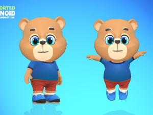 bear grizzly animated rigged 3D Model