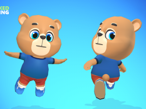 bear grizzly animated rigged Modello 3D