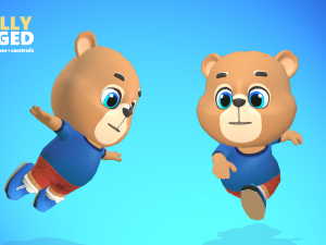 bear grizzly animated rigged Modello 3D