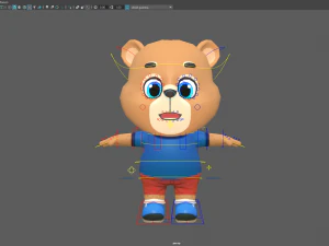 bear grizzly animated rigged 3D Model