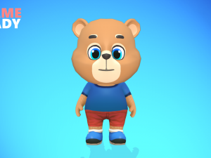 bear grizzly animated rigged Modello 3D