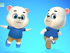 polar bear animated rigged 3D Model