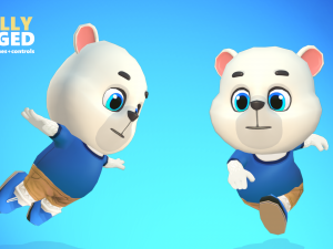 polar bear animated rigged 3D Model