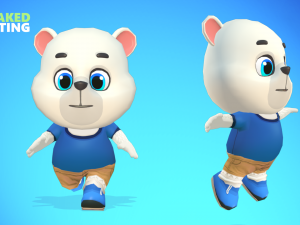 polar bear animated rigged 3D Model