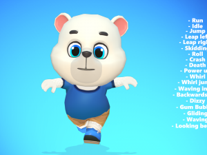 polar bear animated rigged 3D Model