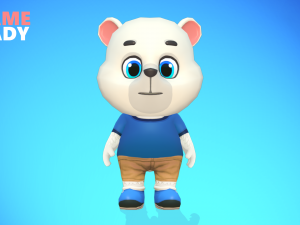 polar bear animated rigged 3D Model